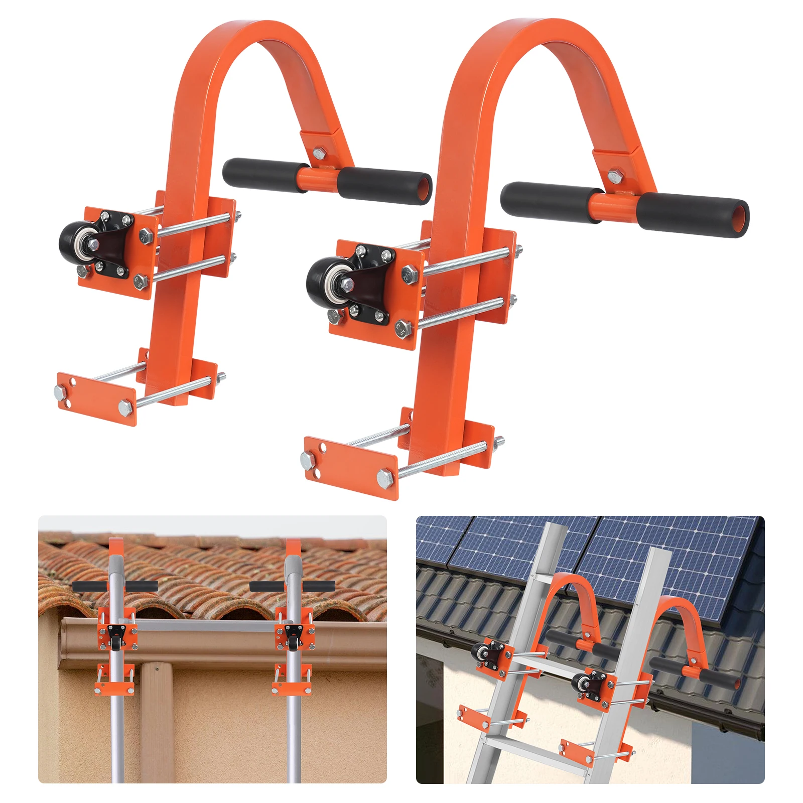 2 Roof Ladder Hooks, Roof Ladder Hook, Heavy Duty Iron Non-Slip Portable Roof