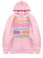JIMIN JUNG KOOK J-HOPE JIN SUGA V RM Hoodies Sweatshirts Men/Women Fashion Kpop Hoodie JIMIN Clothes Letter Pullover Top