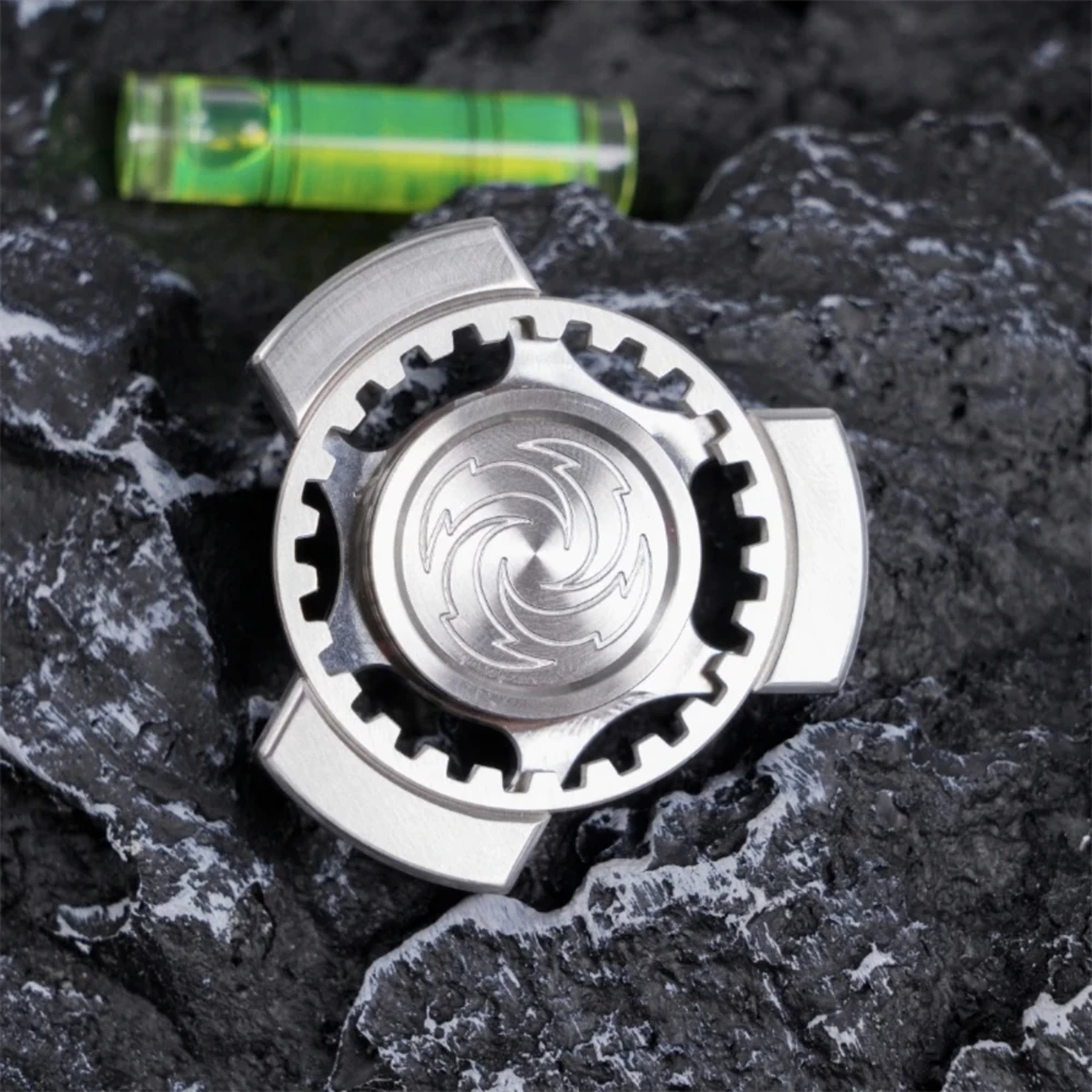 Vortex Gear Stainless Steel EDC Fidget Spinner Anti Stress Toys ADHD Anxiety Relief Sensory Focus Fidgeting Toys