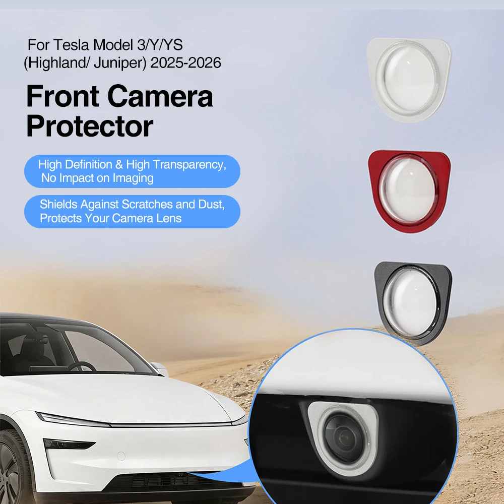Car Front Camera Protector Shield For Tesla Model 3 Highland Model Y Juniper Model YL 2026 2025 Tempered Glass Rainproof Cover view 2
