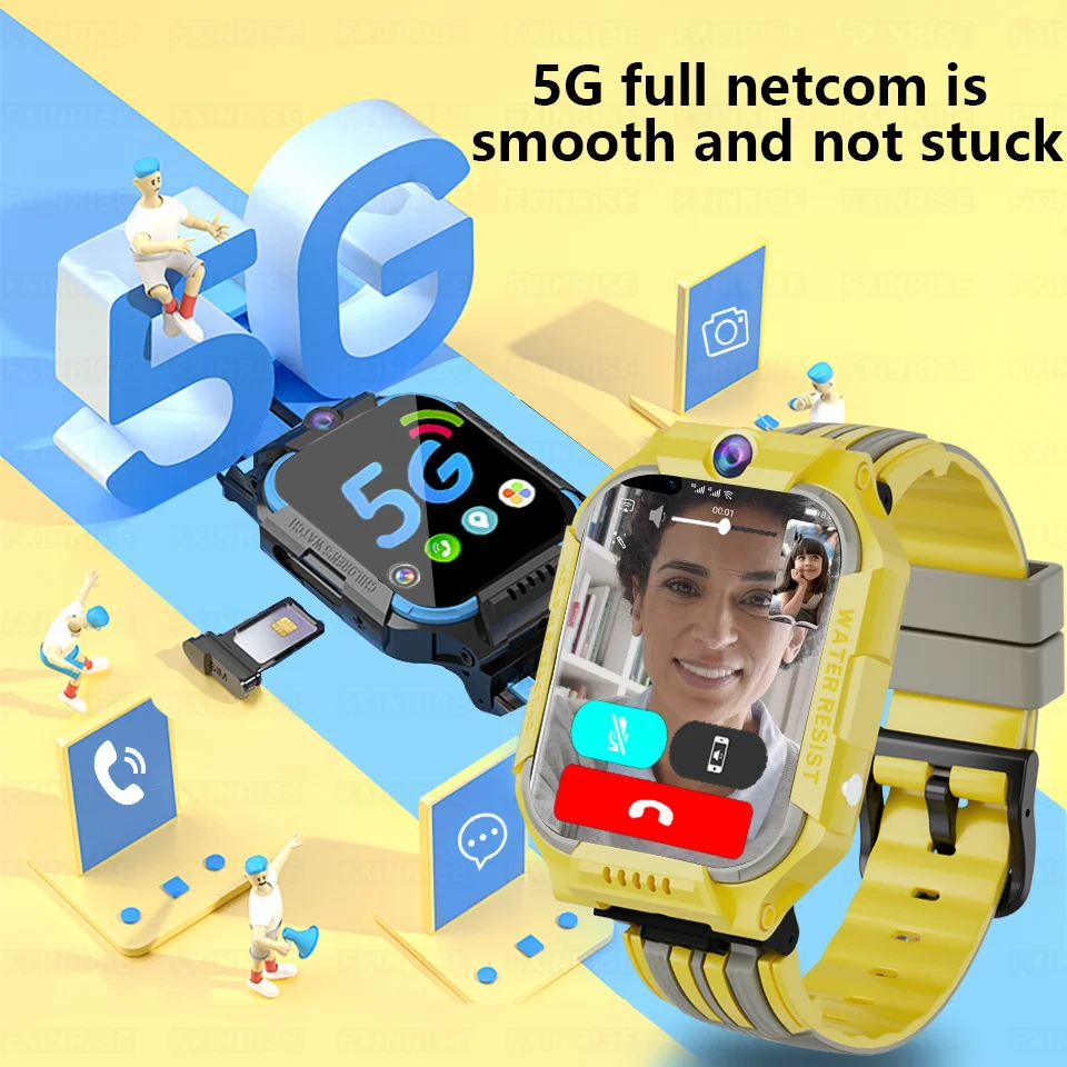 5G SmartWatch Kids GPS WIFI Video Call SOS Child Smartwatch Camera Monitor Tracker Location Phone Watch Boys Girls Gifts 2025New