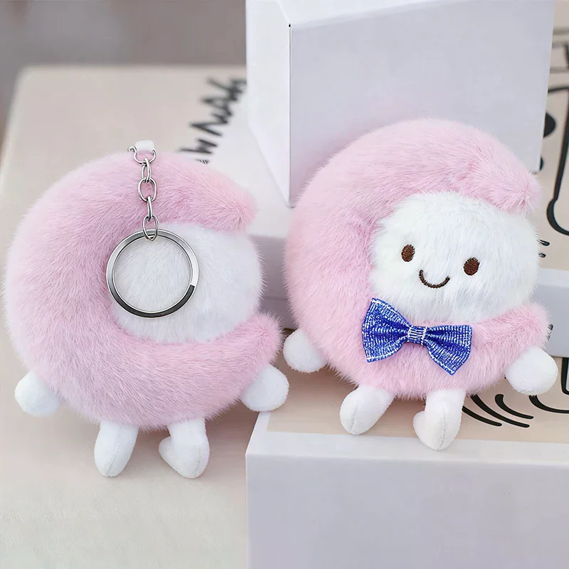 لطيف القمر أفخم ألعاب الدمى قلادة المفاتيح على ظهره المنزل الشنق الديكور الهدايا #2