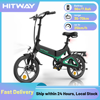 16 electric bike HITWAY W/36V Foldable Electric Pedal Assistance with 7.8ah Battery, Accelerator-Free, for teen