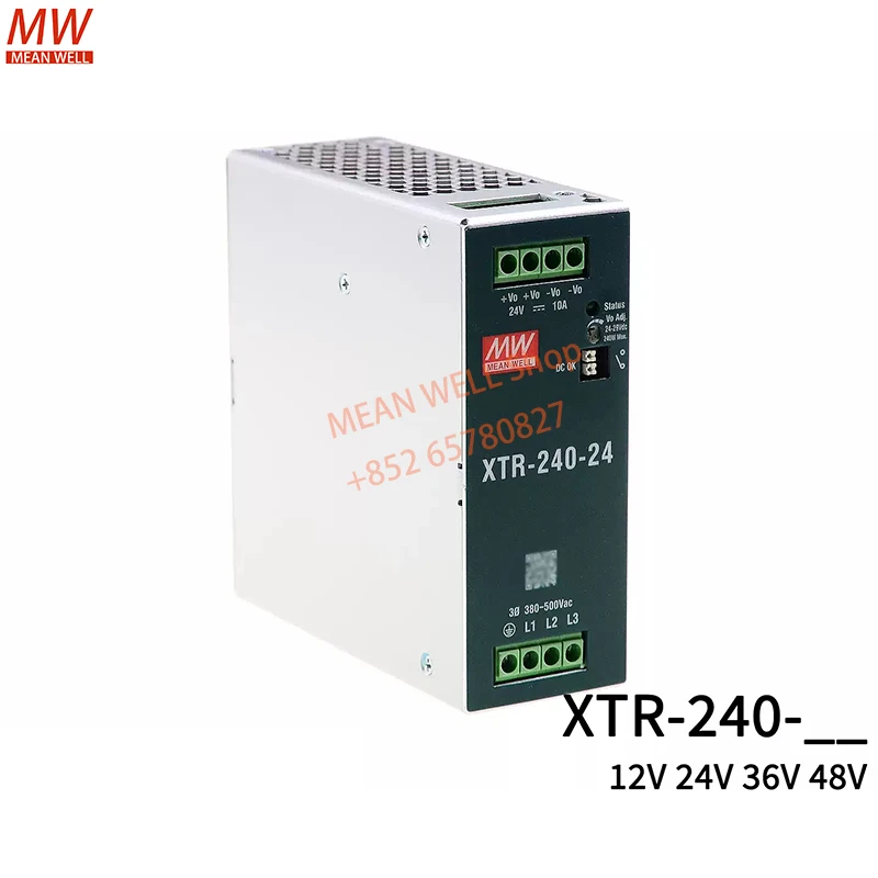 

Трехфазный выключатель питания на направляющей MEAN WELL XTR-240-12 XTR-240-24 XTR-240-36 XTR-240-48