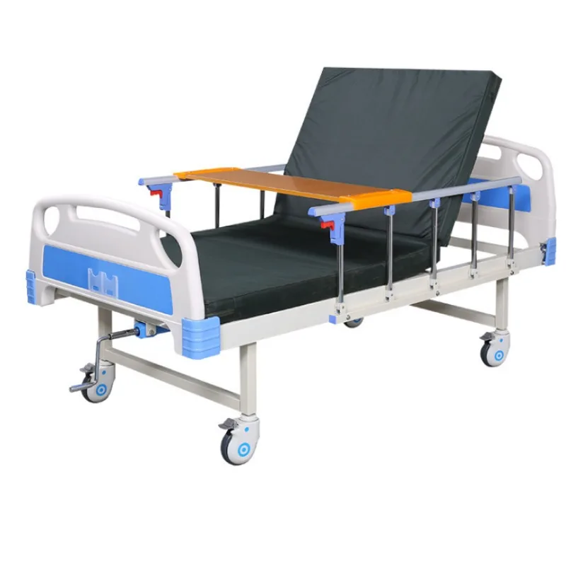 Factory wholesale ABS manual double shake two-function nursing bed multi-function medical bed elderly patient hospital bed