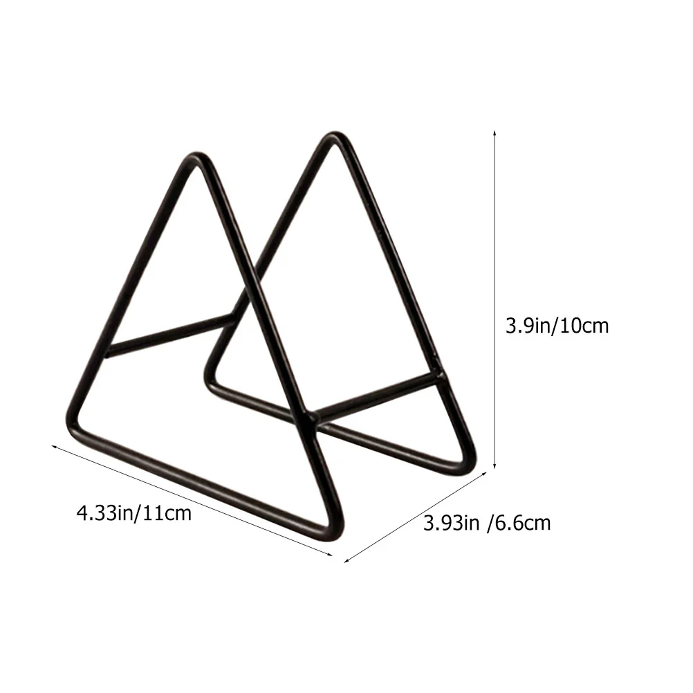 Support de sous-verre triangulaire T1, support de cowijk, supports ronds de cuisine, rangement noir, plaque d'affichage en métal, fer