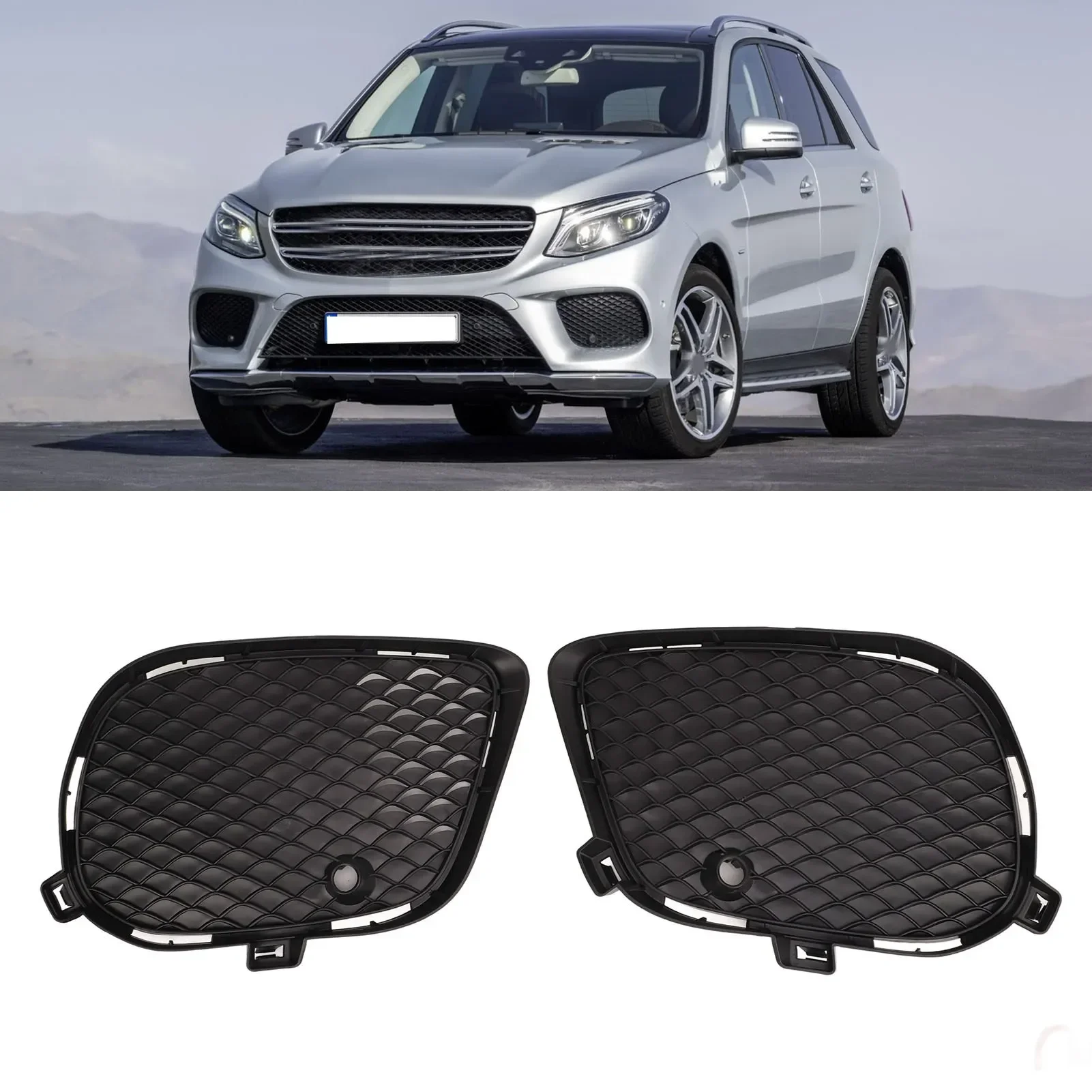 

Car Fog Light Bezel Vehicle Fog Lamp Grille Cover 2928855322 2928855422 for Mercedes Benz GLE-Class C292 AMG Line 2016-2019