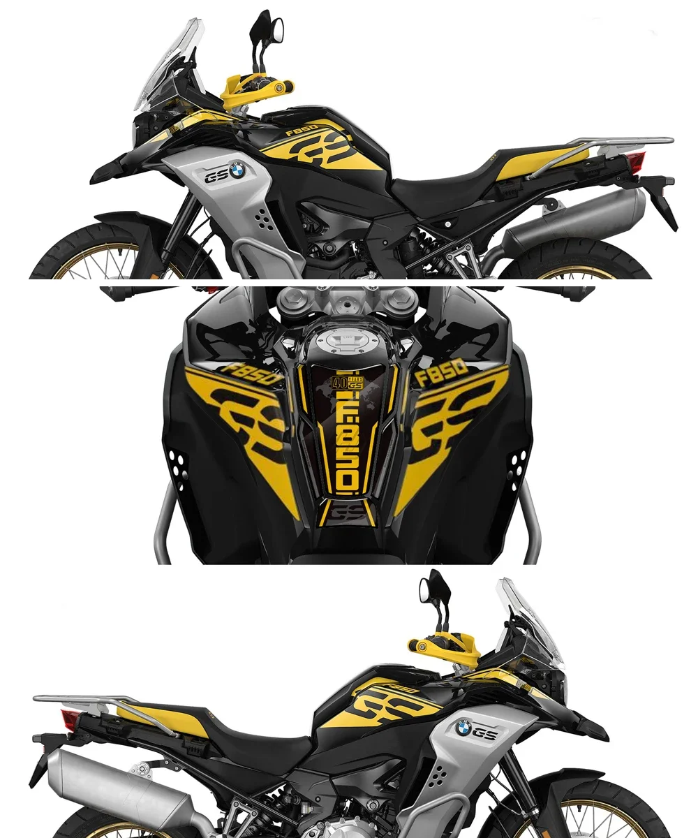 

Motorcycle Fairing Sticker Kit Case for BMW F850GS Adventure 40 Year Triple Black Edition Decals Back Tank Sticker 2019-2022