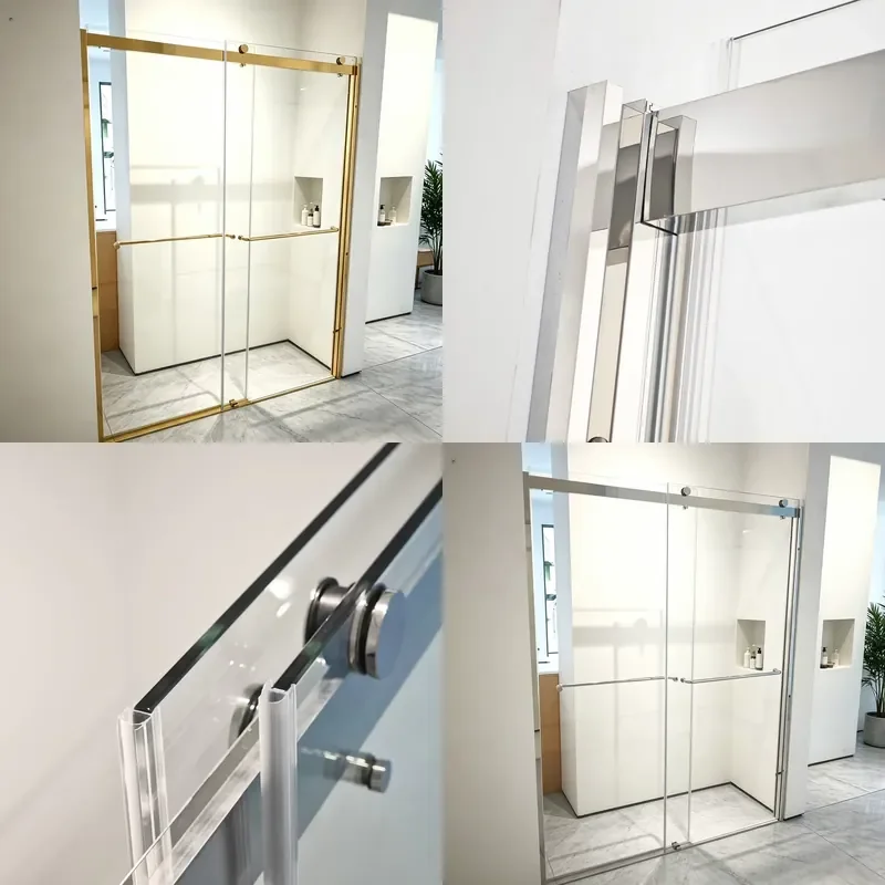 for Shower Room Stainless Steel Frame Tempered Glass Prefabricated Bathroom Hotel