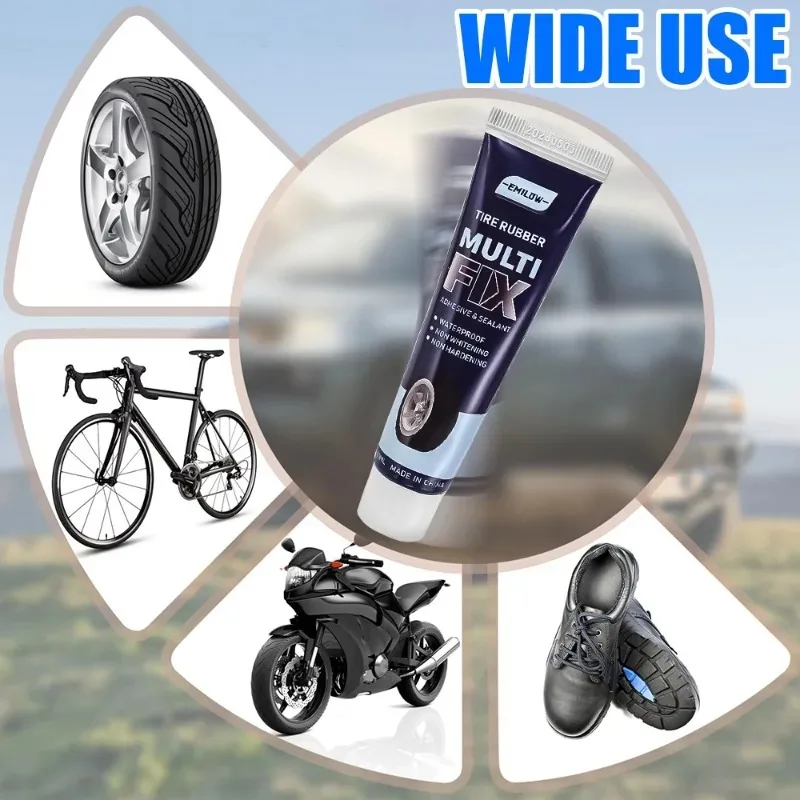 Special Tire Crack Repair Adhesive Car Outer Tire Wall Repair Glue Electric Bicycles Motorcycle Inner Tubes Black Soft Adhesive