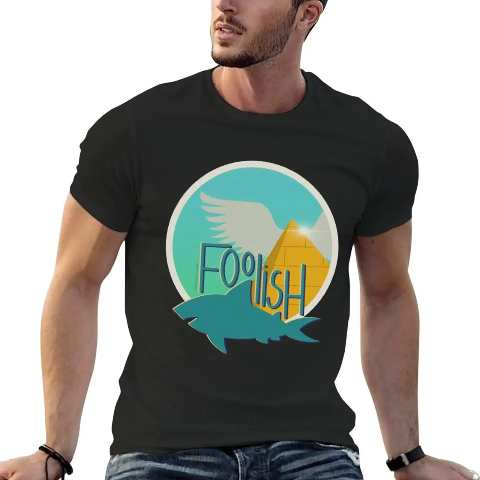 foolish gamers design T-Shirt quick-drying blacks mens fashion