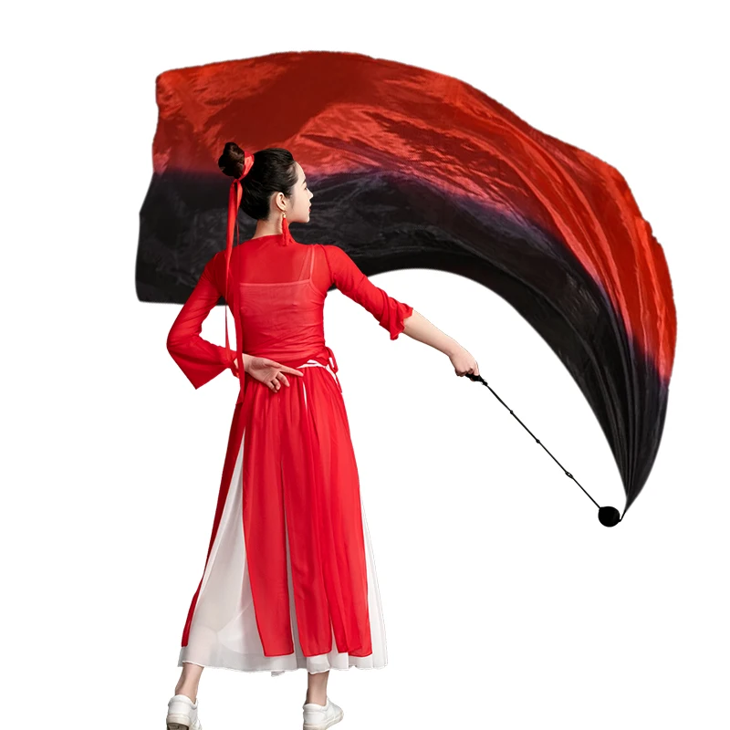 Belly Dance Silk Veil Poi Thrown  Balls (Chain Ball+Veil) Stage Props Dancer Costumes Accessory Rainbow Adults Gymnastic Skate