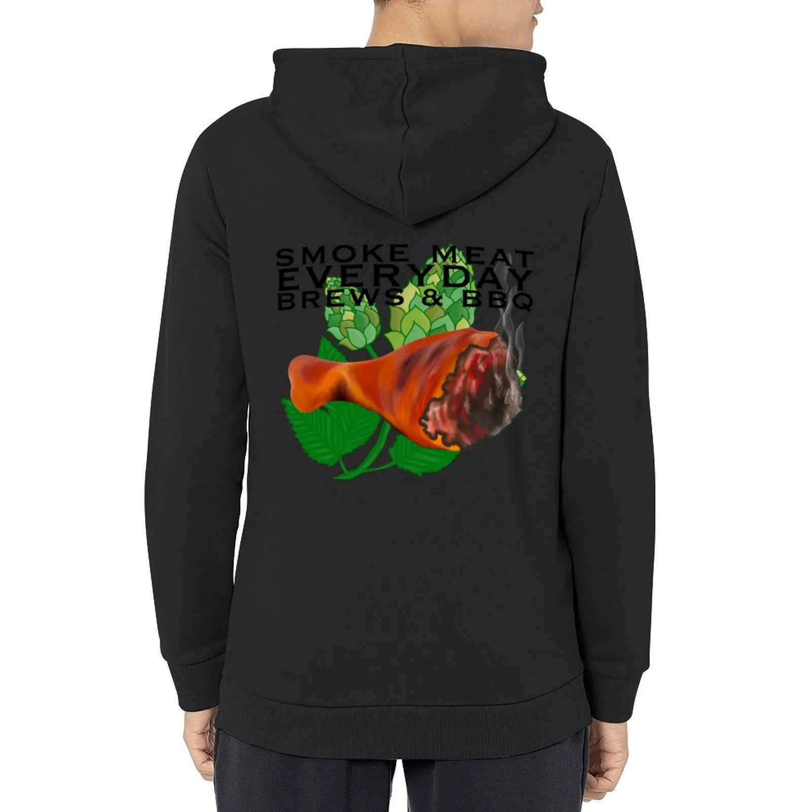 Smoke Meat Everyday-brews & BBQ Sudadera con capucha ropa coreana suéter de invierno para hombre blusa ropa de invierno Sudadera con capucha hombre