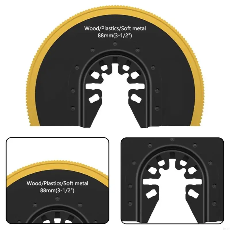 2pcs multipurpose steel semi circular oscillating cutting discs ที่ตั้งไว้สำหรับสกรูเล็บโลหะไม้ตัดการปลดปล่อยอย่างรวดเร็ว
