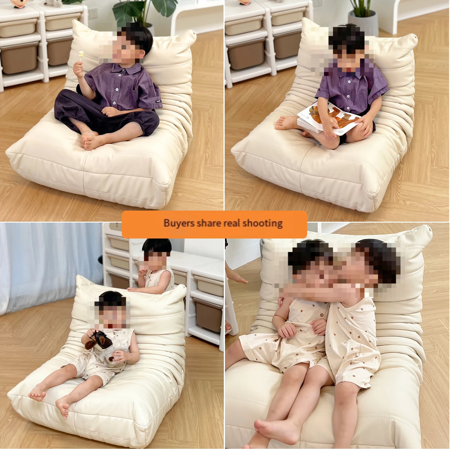 Caterpillar children's lazy sofa environmentally friendly cute baby seat reading area small stool Internet Nordic small sofa image 4