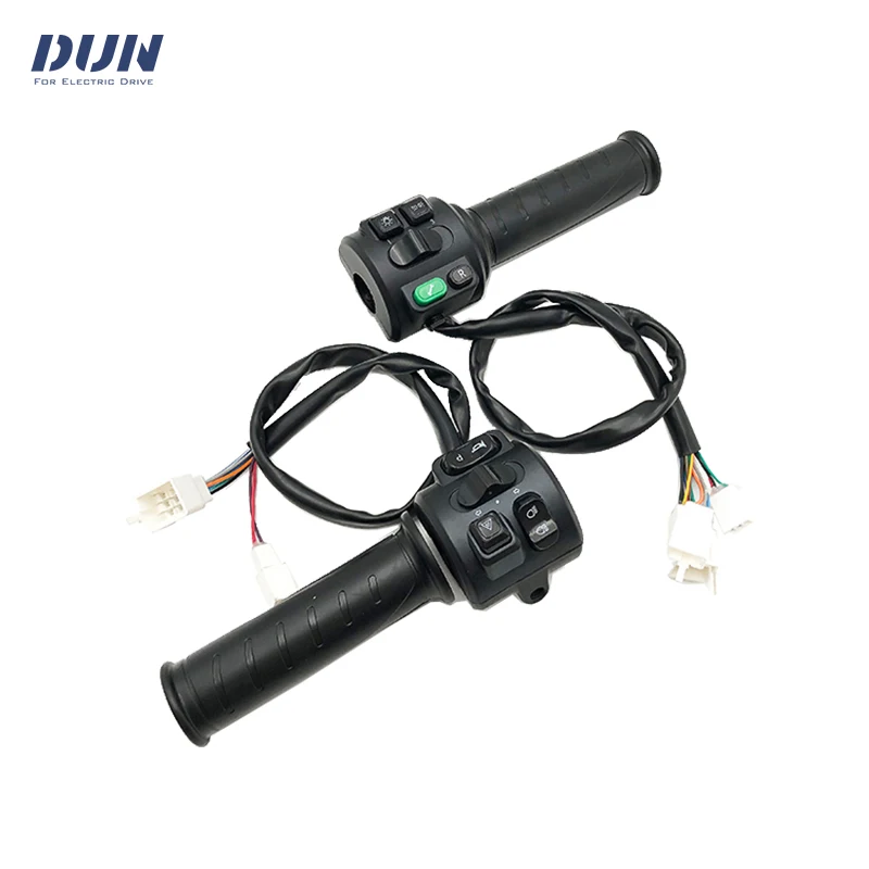 VOTOL EM150 180A Fase 490A Pengontrol BLDC Gelombang Sinus dengan Tampilan DKD dan Throttle T08 untuk Daya Motor 3-4kw