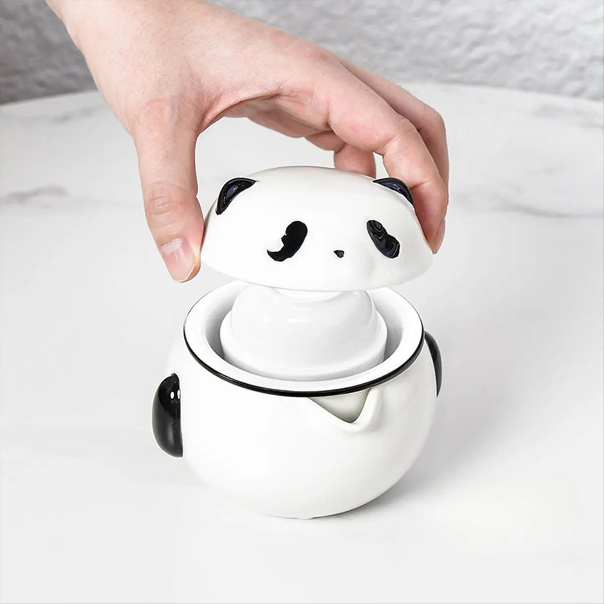 New Supplies Panda Travel Tea Set Portable Outdoor Quick Tea Cup One Pot Three Cups Tea Set Ceramic Cup Gift