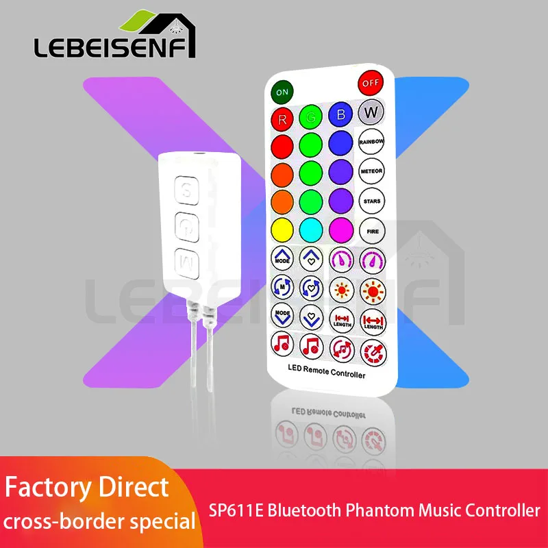 SP611E Phantom Bluetooth Music Controller LED Mobile APP Smart IR 24 Keys Remote Controller