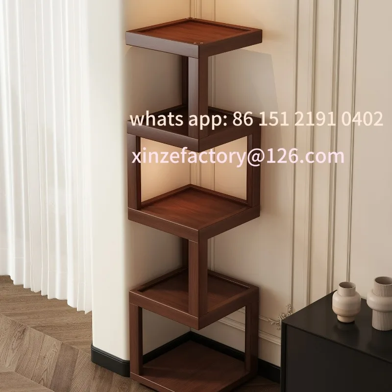

Customizable corner rack against the wall, antique 90-degree corner cabinet in living room sofa