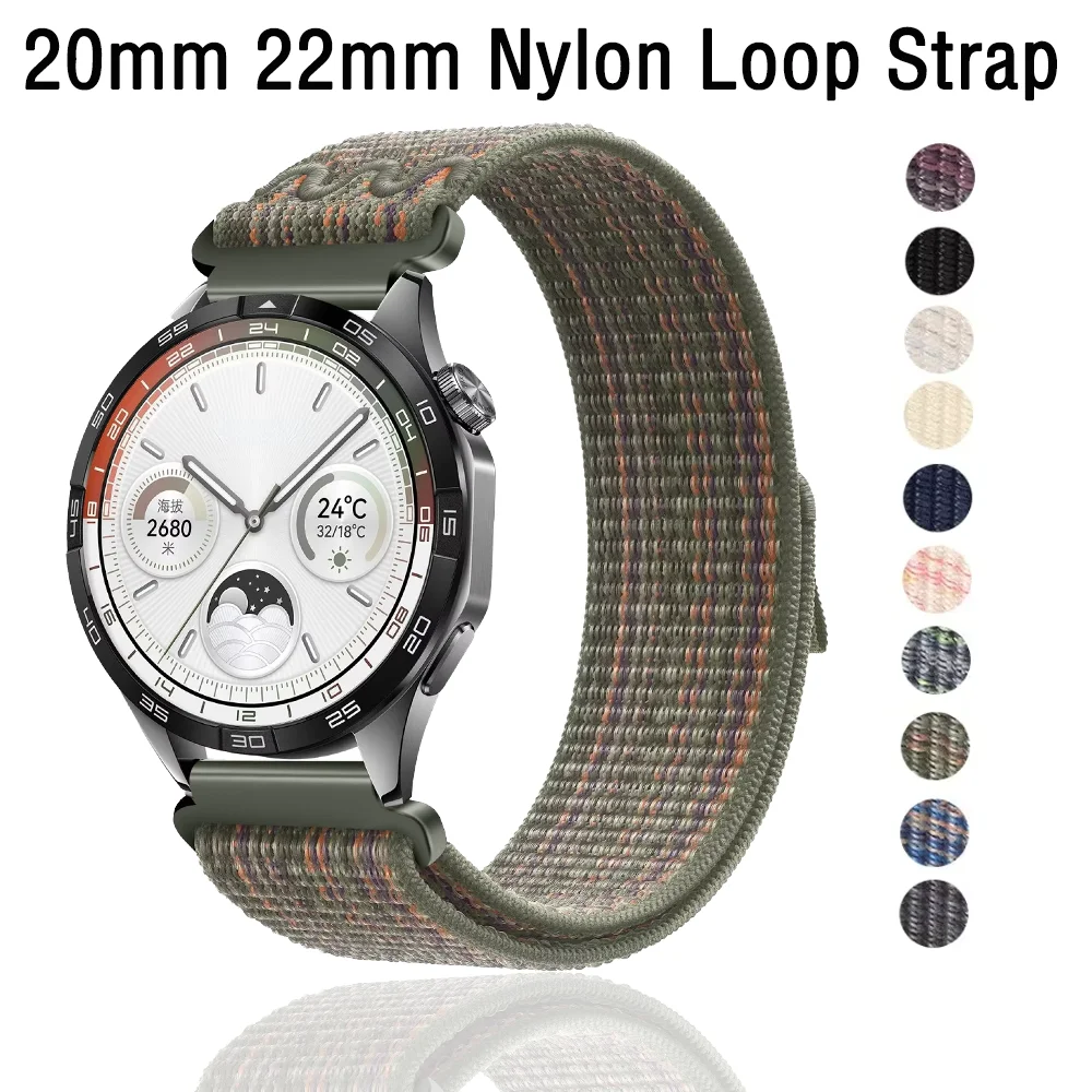 20 مللي متر 22 مللي متر النايلون حلقة حزام لهواوي ساعة 5 4 3 GT6 GT5-3-2 46 مللي متر معصمه سوار سامسونج ساعة 7 6 5 4 Amazfit GTR/GTS الفرقة #1