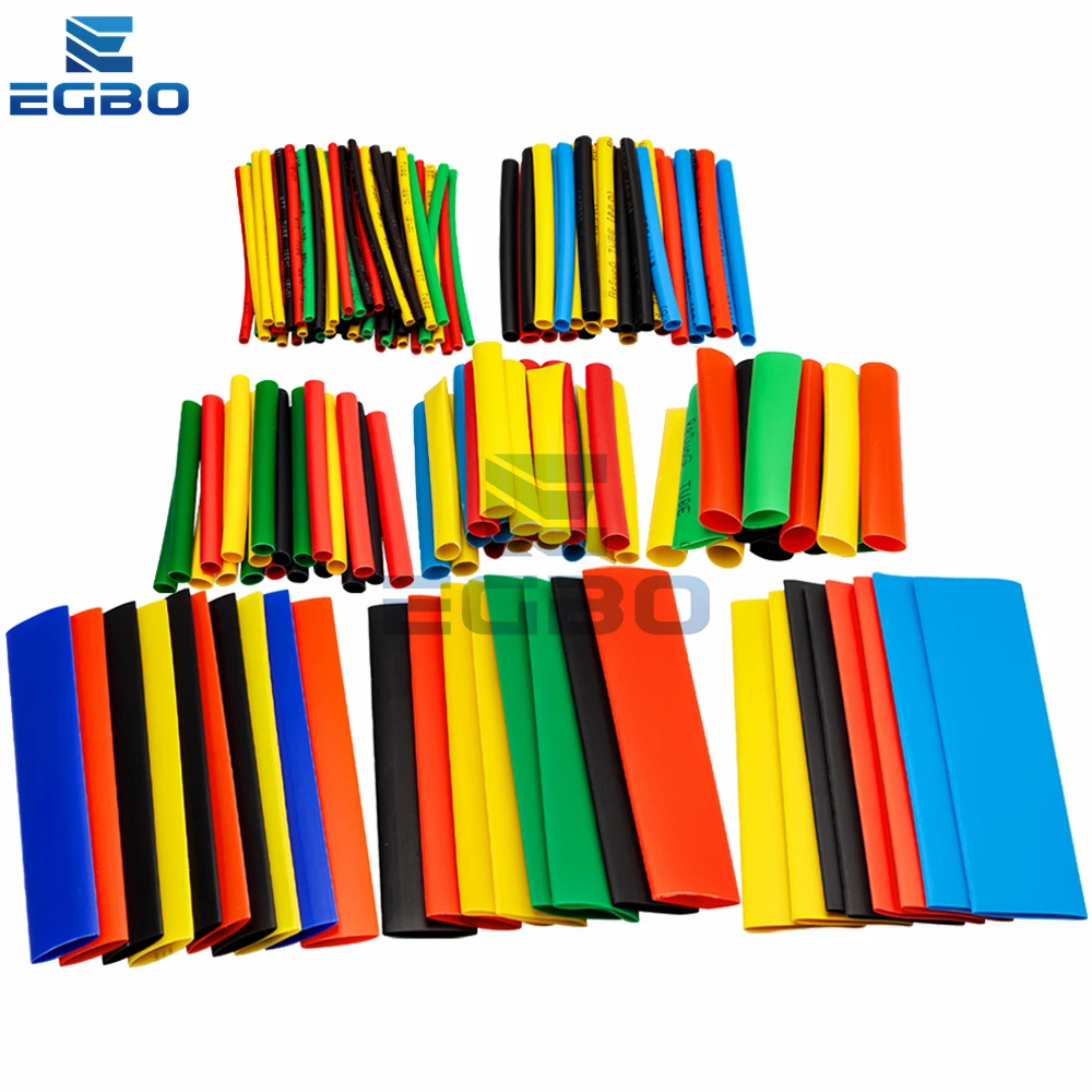 127 шт./164 шт./328 шт., термоусадочные трубки для автомобильных кабелей, 8 размеров