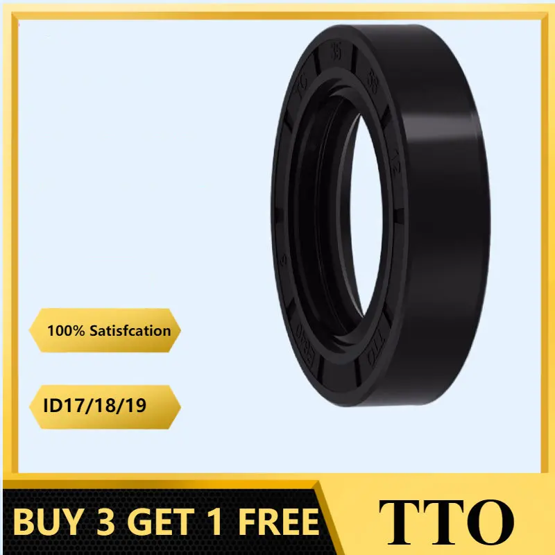 TTO rubber skeleton oil seal FB/TC17 18 19 20*24 25 26 30 32 35*6 7/8 10 NBR double lip seal for rotating shaft