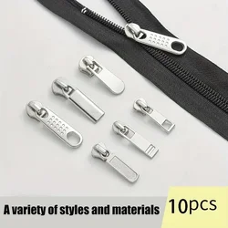 10 pcs3#5#7# Metal resin nylon lockless zip-up case garment Zinc alloy zipper head