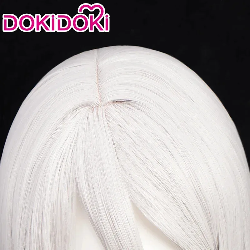 متوفر في المخزون A2 شعر مستعار تأثيري لعبة DokiDoki YoRHaa نوع A No.2 المرأة طويلة الفضة الشعر A2 شعر مستعار غطاء شعر مستعار مجاني