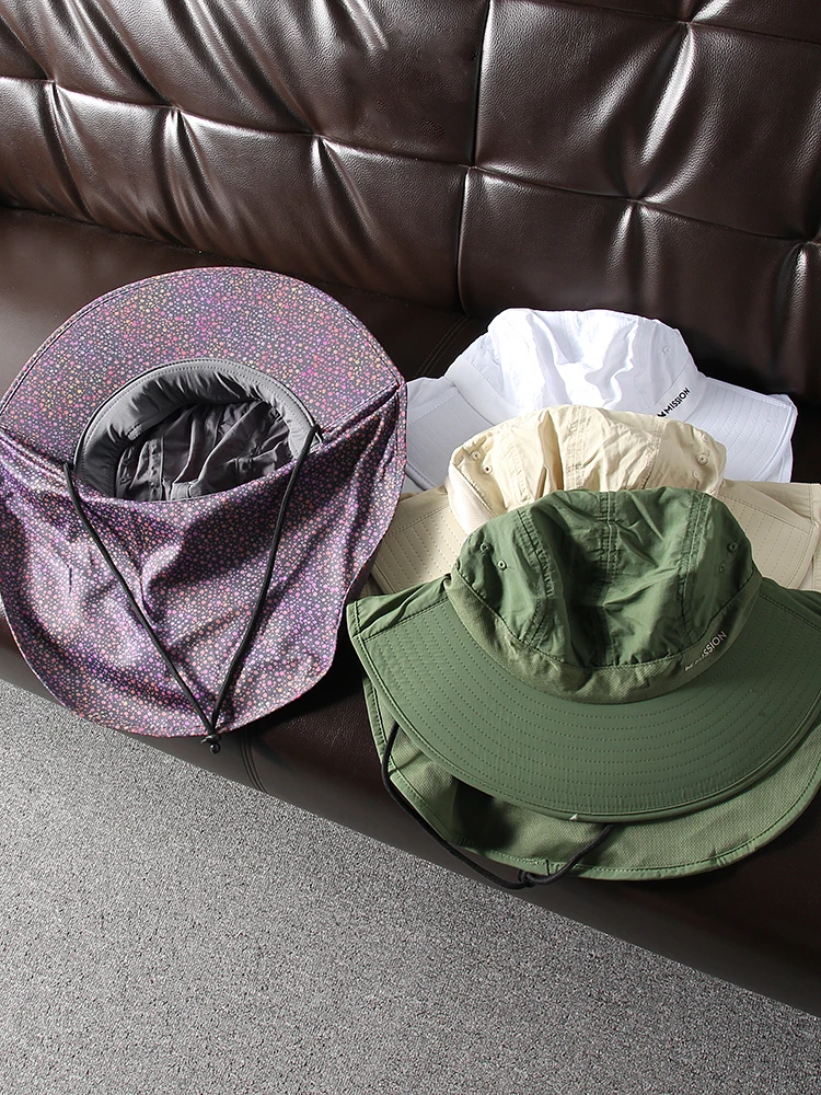Convenient Portable Outdoor Sports Sun Protection Mountain Climbing Fishing Cap Couple Style Summer Casual Polyester Fiber