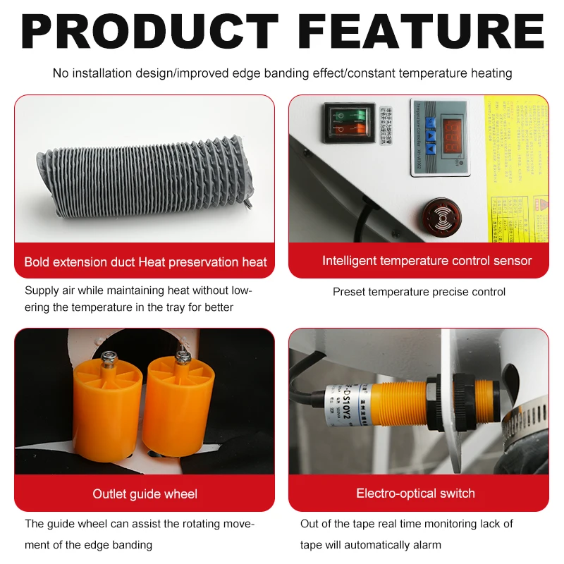 Edge Banding Heating Box Woodworking Edge Banding Machine Insulation Box Breaking Alarm Device Edge Banding Preheating Box