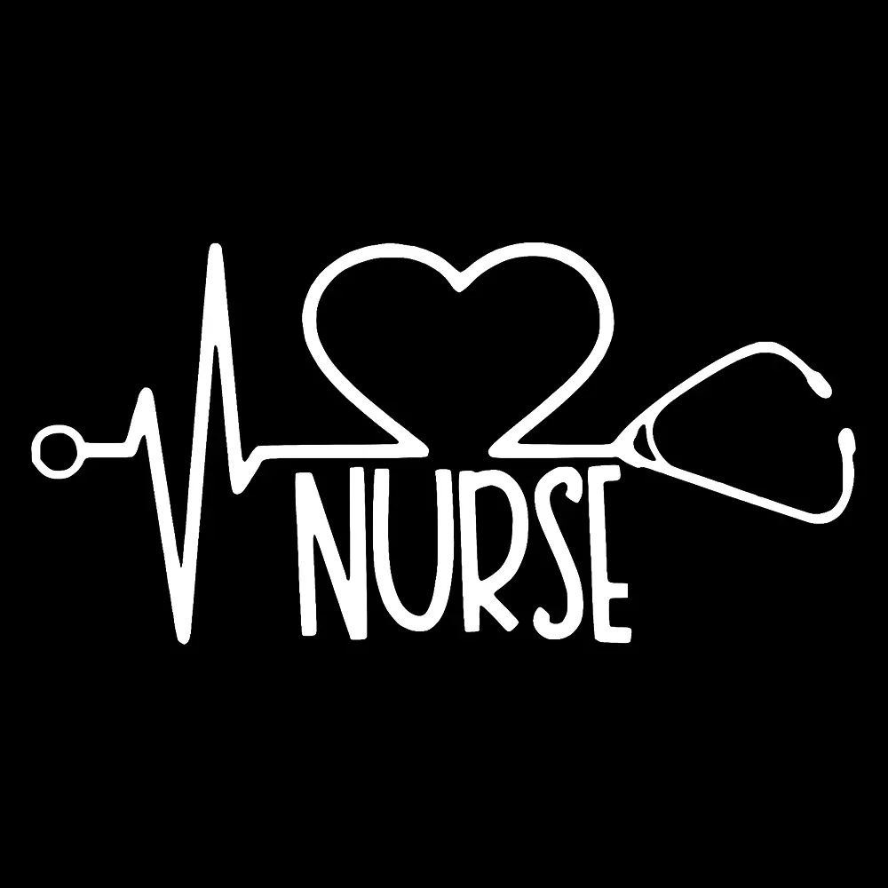 Car Sticker Nurse Love Heart  Waterproof Personalized Decal Laptop Guitar Truck Motorcycle Auto Accessories,18CM*10CM