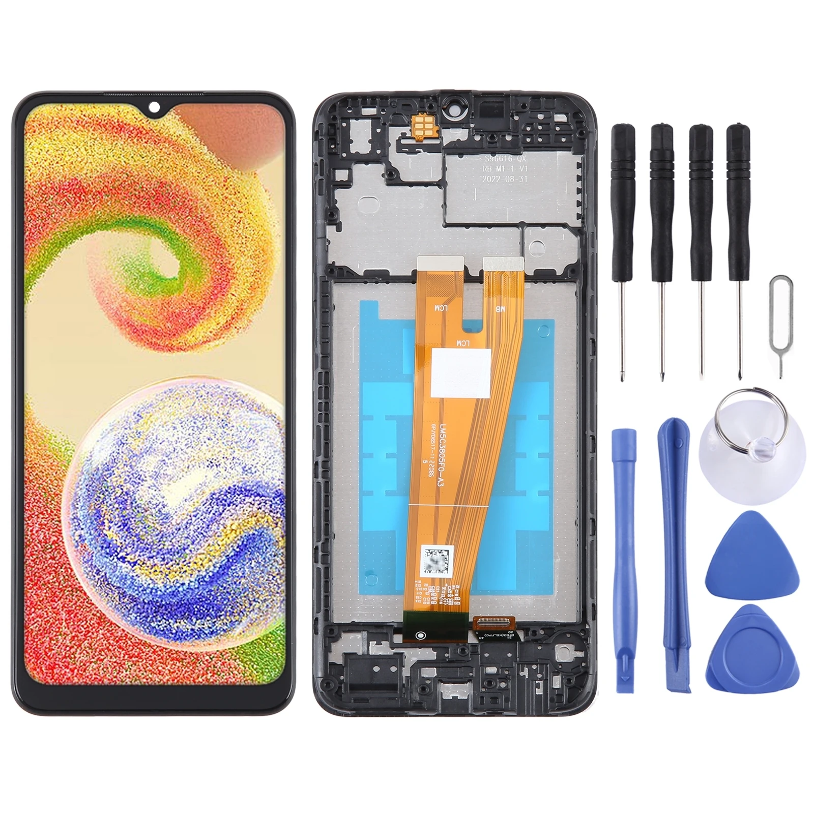 For Samsung Galaxy A04 SM-A045F/ Galaxy A14 SM-A145F/ Galaxy M14 SM-M146B LCD Screen Digitizer Full Assembly with Frame Display