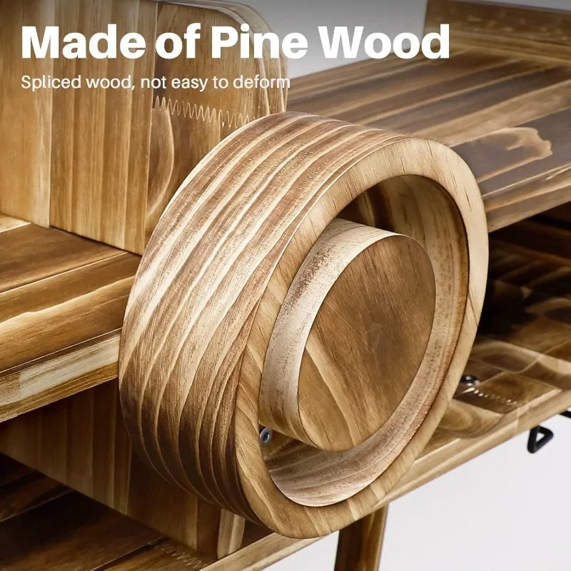 Wine Rack Wall Mounted Wood Shelf with Bottle Stemware Glass Holder Rustic, Airplane Shape Multi Functional Liquor