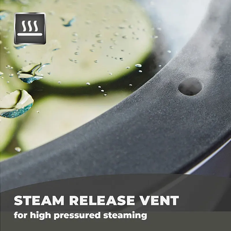 الغذاء الصف سيليكون استبدال غطاء مقلاة العالمي الزجاج المقسى غطاء وعاء ل 18/20/26 سنتيمتر المقالي الأواني مقالي غطاء تجهيزات المطابخ #3