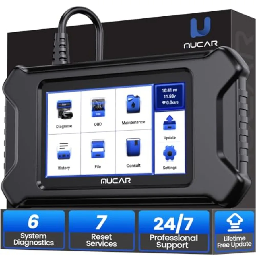 CS6 OBD2 Scanner Diagnostic Tool Engine Transmission BCM Car Scanner ABS Code Reader SRS TPMS Scan Tool 7 Reset Service Oil EPB