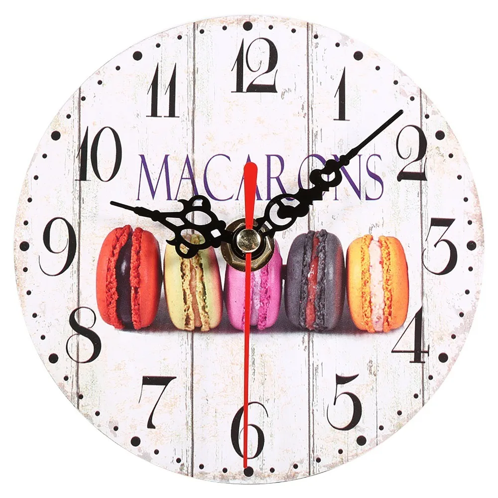 12 Inch Wall Clock Battery Operated Silent Non-Ticking Round Wall Clock Quartz Movement European Style Decorative Wall Clock