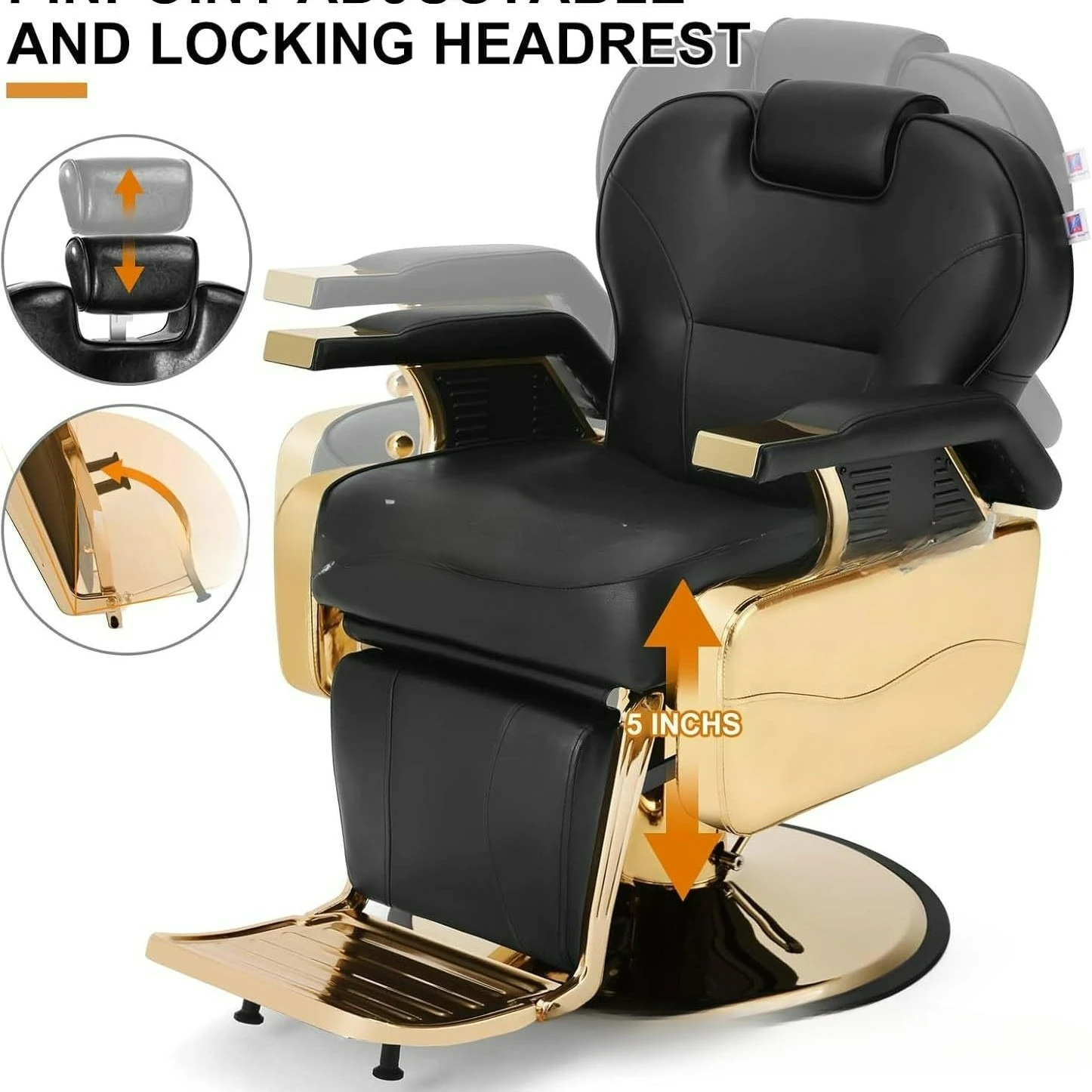 Light Luxury Barber Chair, Blond  Foreign Trade Salon  Rotating Lift Cutting Salon