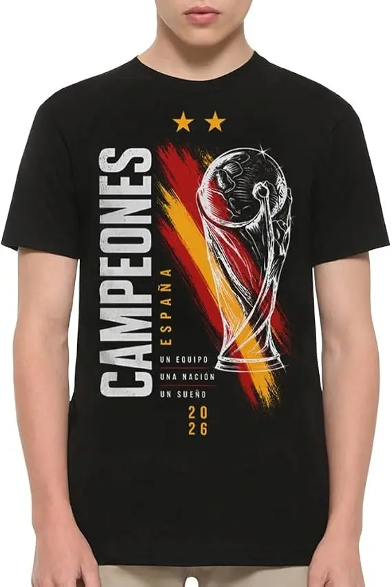 Spanien Weltmeister 2026 T-Shirt Fußballtrikot Y2K Spanien Fußball Grafik Spruch Tee Neuheit Geschenk – Detail 21