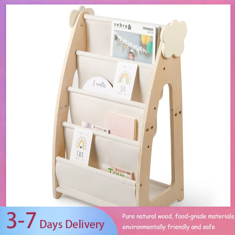 

Wooden Baby Bookshelf Five-layer Space design Baby Room Storage Furniture Room Decoration A Bookshelf Suitable For Photography