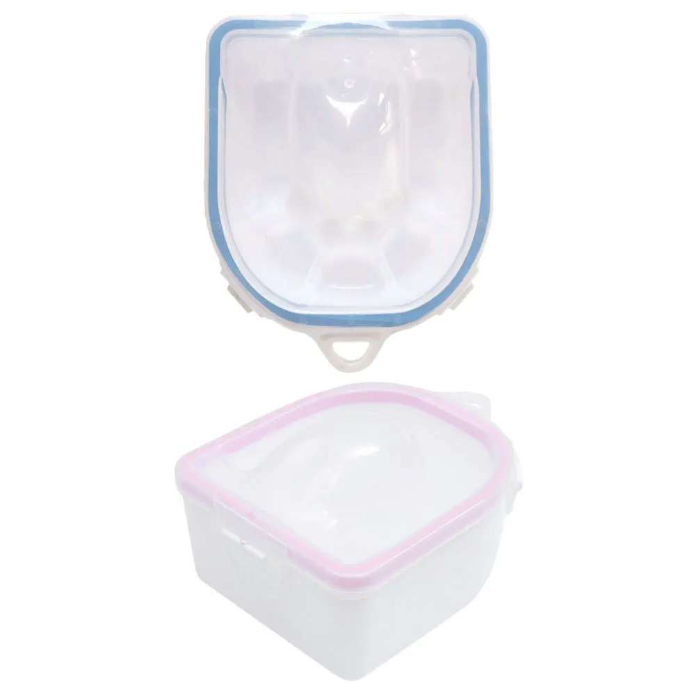 ชามทำเล็บ 2 ชิ้น น้ำหนักเบา พกพาสะดวก สำหรับแช่เล็บ ล้างเจล ตัดแต่งเล็บ ป้องกันเตียงอบเล็บ ใช้ในบ้านหรือร้านเสริมสวย