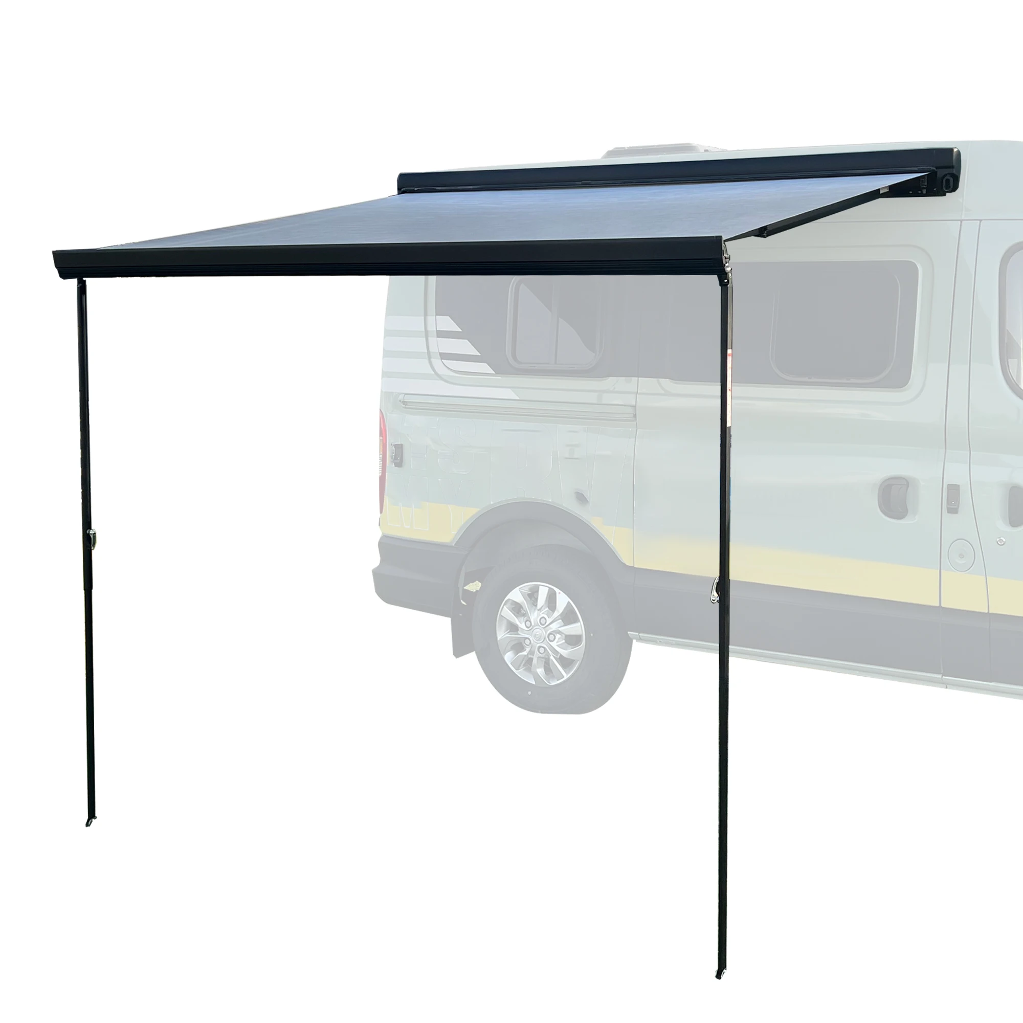Wareda W5500 RV Camper Van Awning 2.5x2M Manual/Automatic Control Waterproof Outdoor Vehicle Accessory