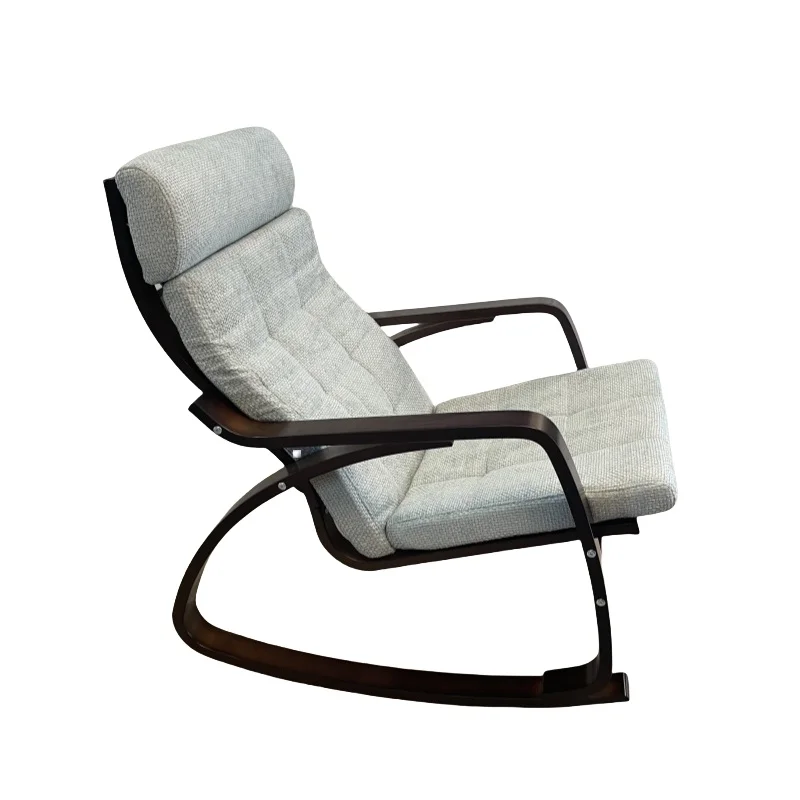 Perfect for Nursery, Classic Wooden Rocking Chair with Removable Cushion Plywood Frame Smooth Gliding Motion –Living Room