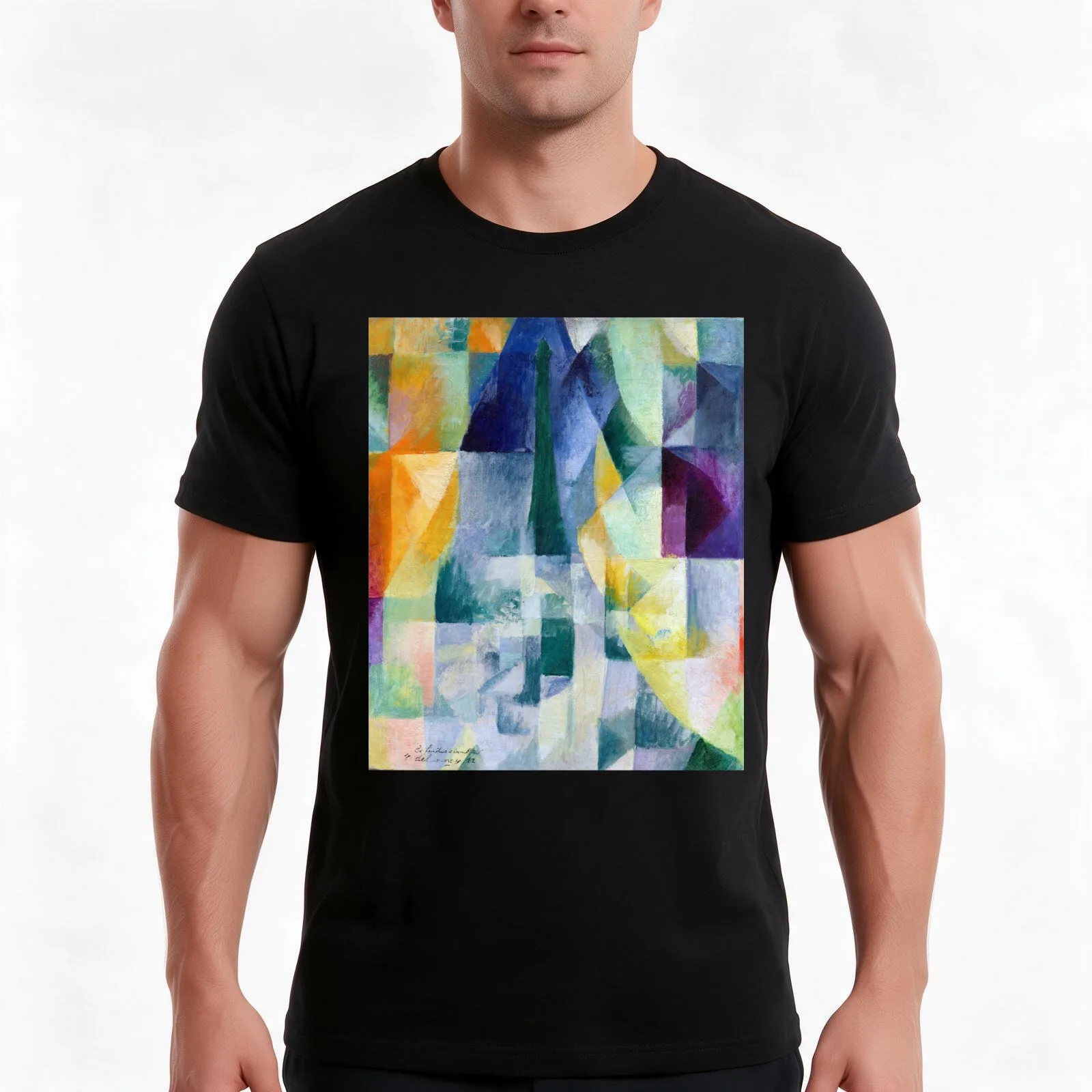 Robert Delaunay Simultaneous Windows T-Shirt Summer Casual Cotton Tee Oversized Streetwear Tops Vintage Graphic Print