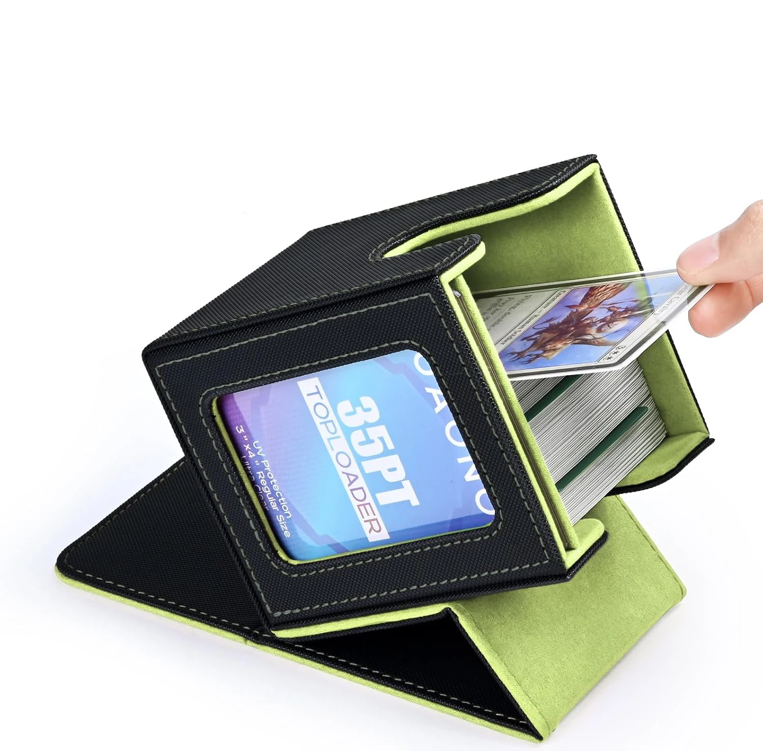 Verzamelbox voor kaarten, opbergbox voor gamecards, opbergbox voor het stapelen van kaarten, voor TCG bordspellen, verzamelkaarten etuis