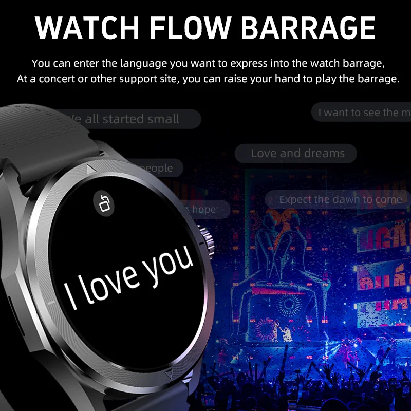 Smartwatch Men's 1.43 Inch AMOLED High-End Luxury Smart Watch Chat GPT Fitness Tracker Sport Business Bluetooth Call HW5 PRO+