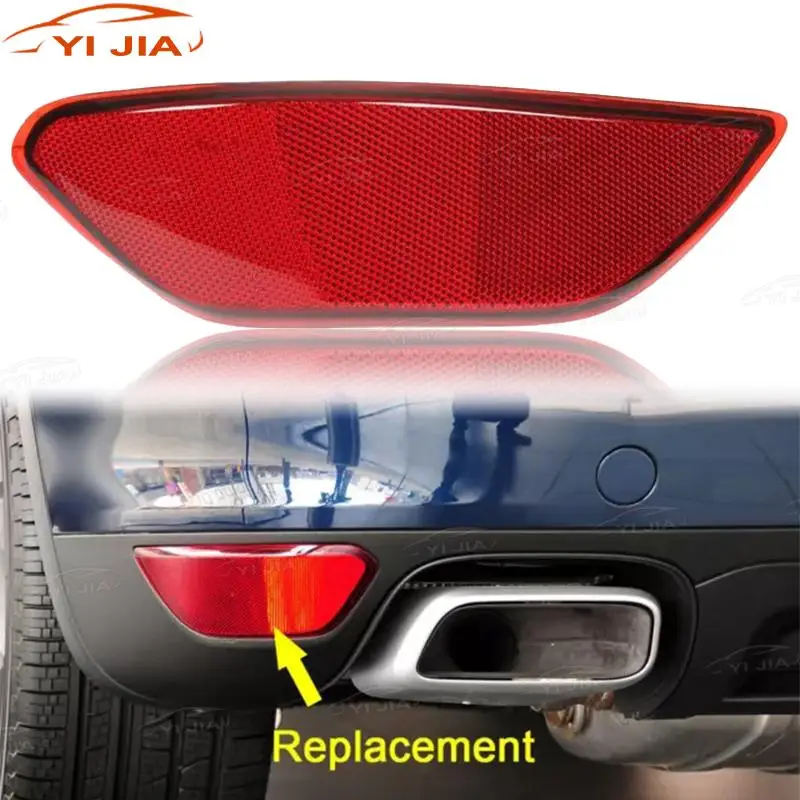 

For Porsche Cayenne 2011-2014 Red Rear Bumper Reflector Car Rear Bumper Lights Rear Signal Lamp Cover Tail Fog Lamp Reflector