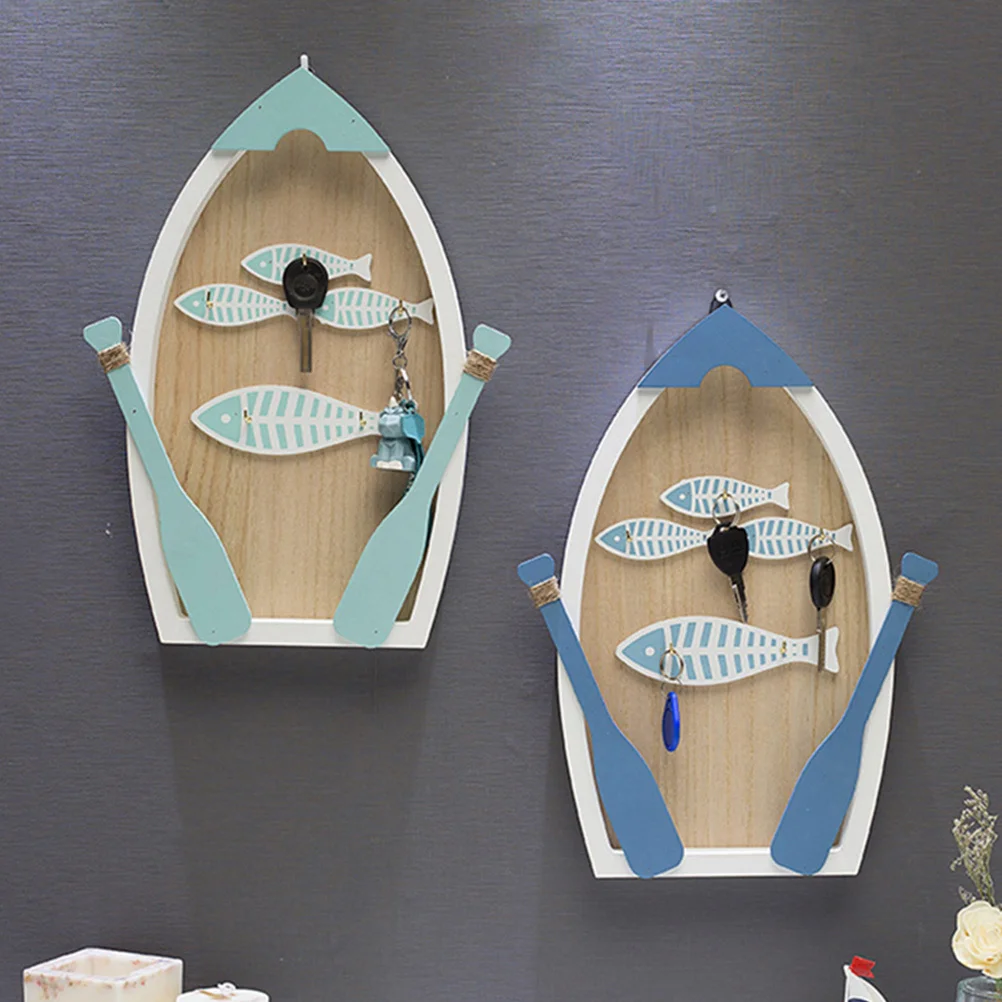 

1pc Round Wooden Holder For Keys Jewelry Storage Rack Home Decor Organizer Mediterranean Style Key Stand Key Storage