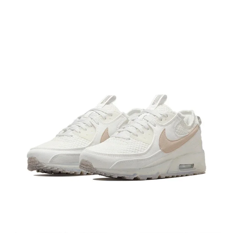 Nike-air max 90 tênis, calçados esportivos masculinos, tênis de corrida, respirável, com um grau de grau, bege, original, modelo, m0033, mm0033