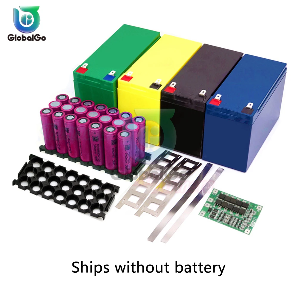 12V 7Ah Battery Case For 18650 Cells Empty Box With Holder And Nickel Strip DIY Battery Storage Box Battery Shell Power Tool