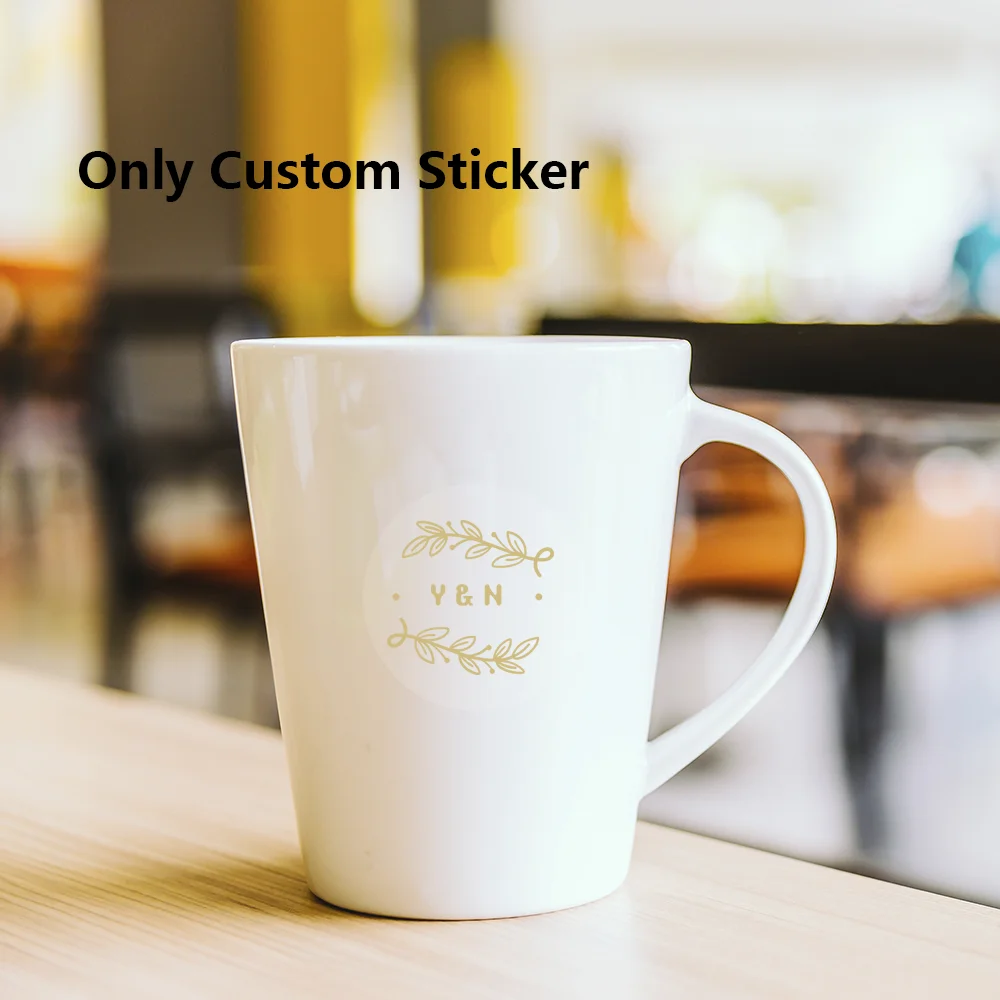 48/60/120/180/240pcs 4x4cm Circular Durable Personalizable Name Golden Transparent Decals Customized Labels Customizable Tag
